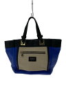 【中古】FURLA◆ハンドバッグ/レザー/BLU/無地【バッグ】