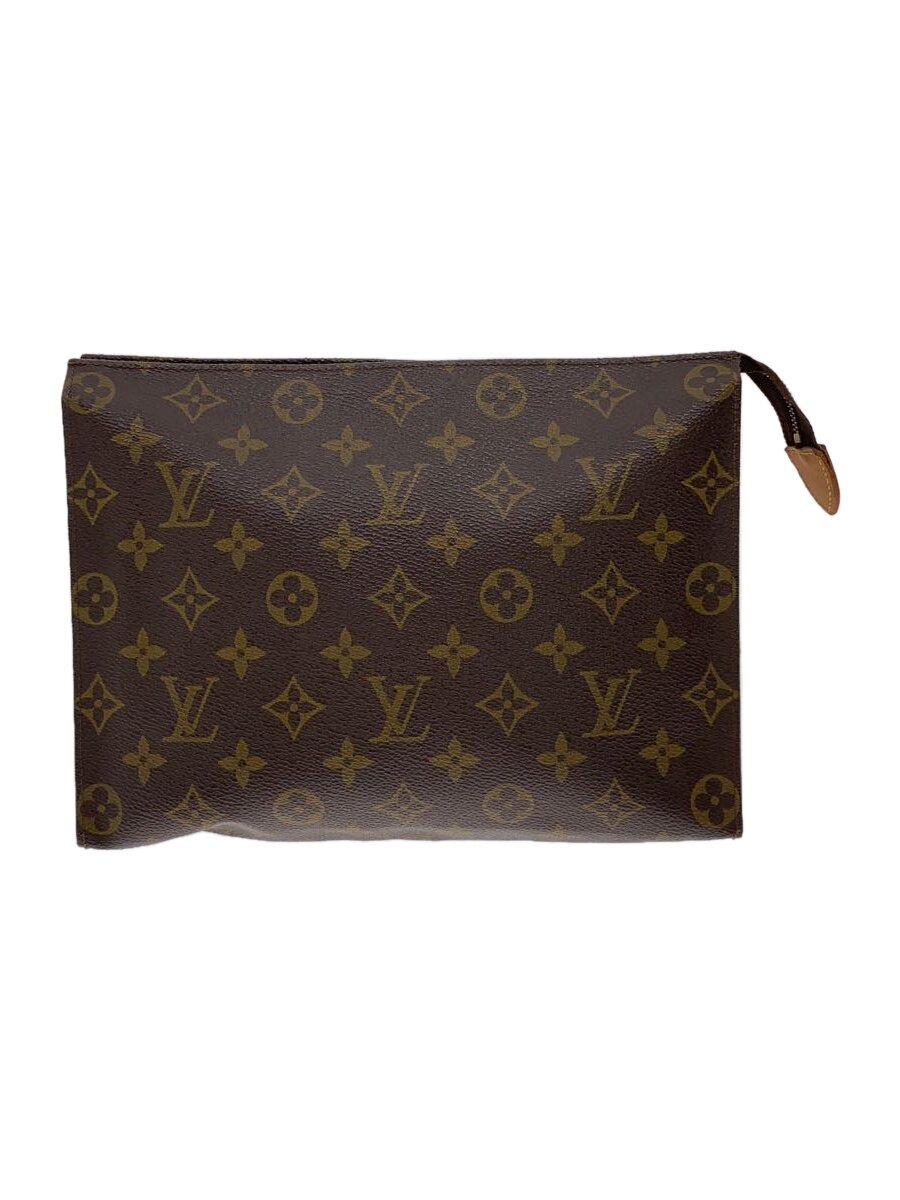 【中古】LOUIS VUITTON◆ポッシュ・トワレット26_モノグラム・キャンバス_BRW/PVC/BRW【バッグ】
