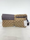 【中古】GUCCI◆ウエストバッグ_GGプラス/キャンバス/BRW【バッグ】
