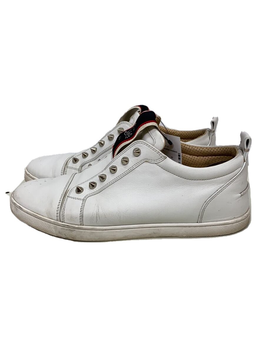 【中古】Christian Louboutin◆ローカットスニーカー/42/WHT/レザー【シューズ】