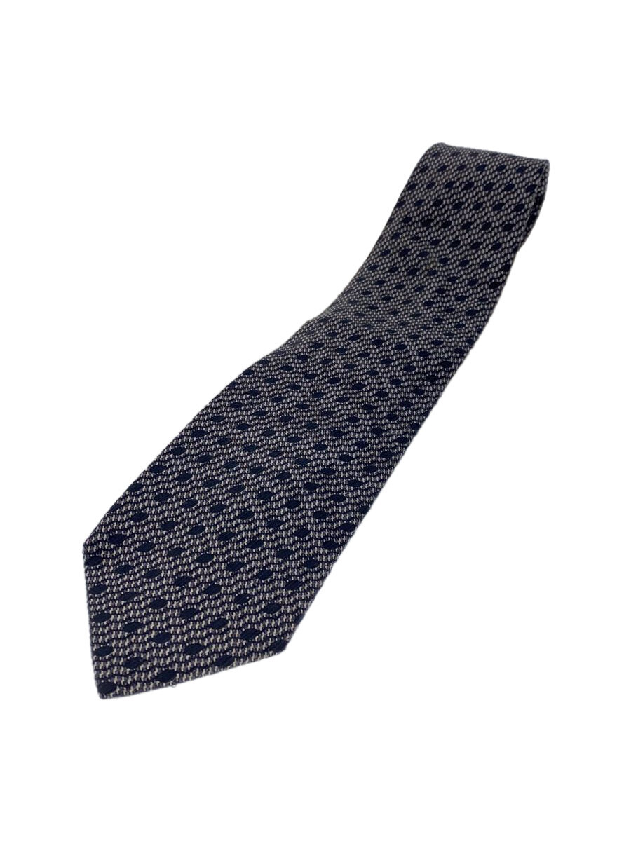 【中古】GIORGIO ARMANI◆ネクタイ/シルク/グレー/総柄/メンズ【服飾雑貨他】
