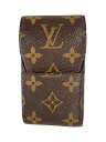 【中古】LOUIS VUITTON◆シガレットケース/レザー/BRW/モノグラム/メンズ/M63024【服飾雑貨他】