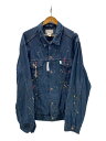 【中古】mindseeker◆mindseeker×LEVIS/Gジャン/one/コットン/IDG/無地/ペイント加工【メンズウェア】(4)