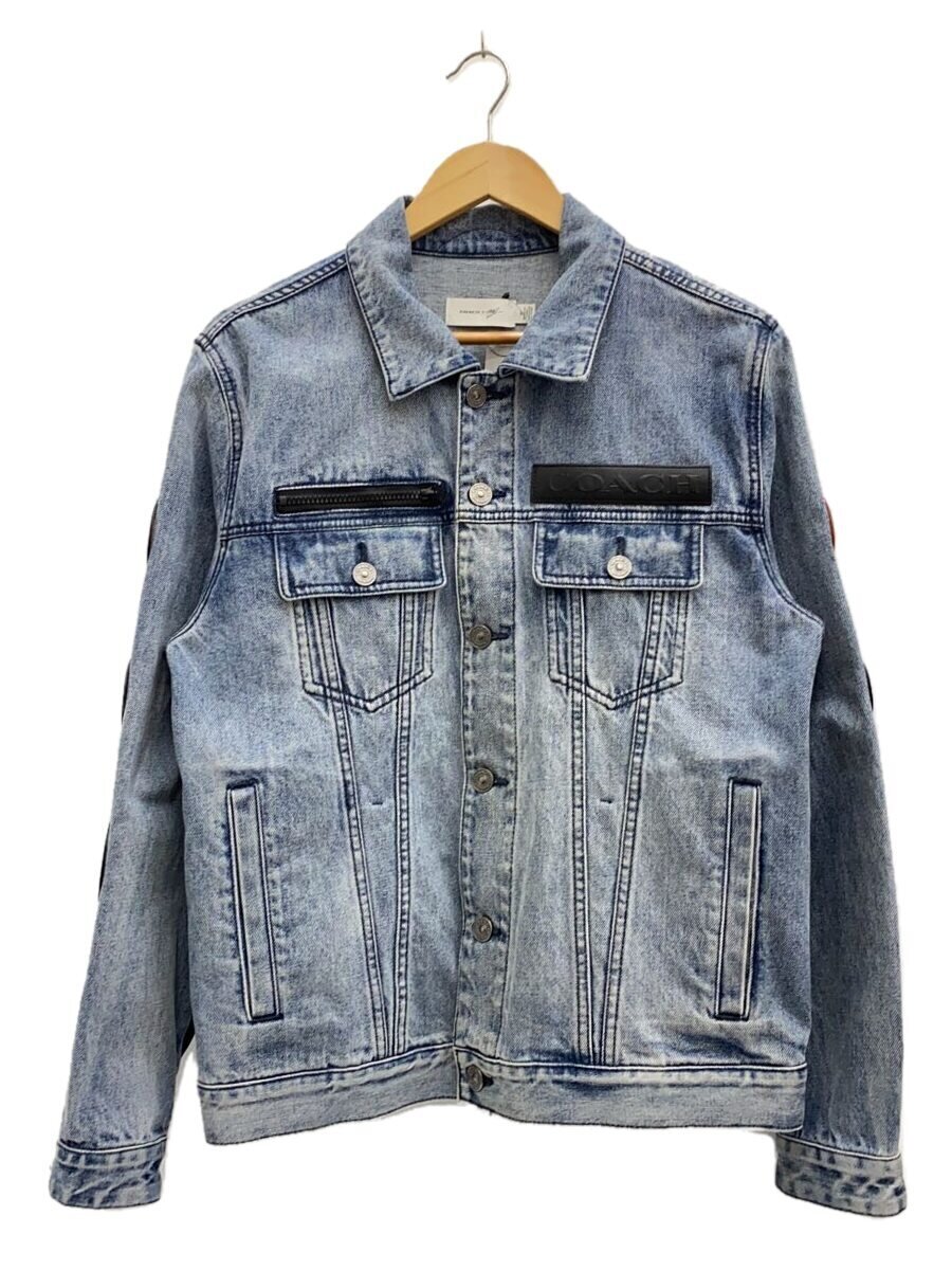 COACH◆Gジャン/M/コットン/BLU/7373/MBJ DENIM TRUKER/ナルトコラボ