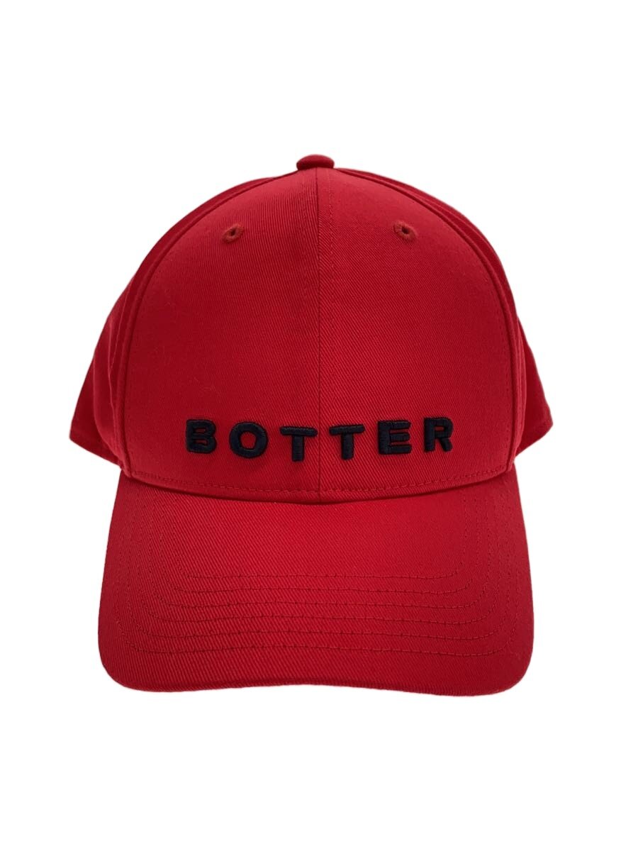 BOTTER◆クラシックロゴキャップ/キャップ/FREE/コットン/RED/4S-9003A001