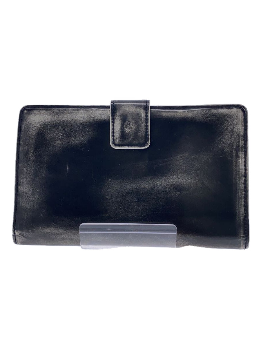 【中古】Y’s◆ADVANTIQUE LEATHER LONG WALLET/レザー/BLK/無地/YO-A02-710-2-02【服飾雑貨他】