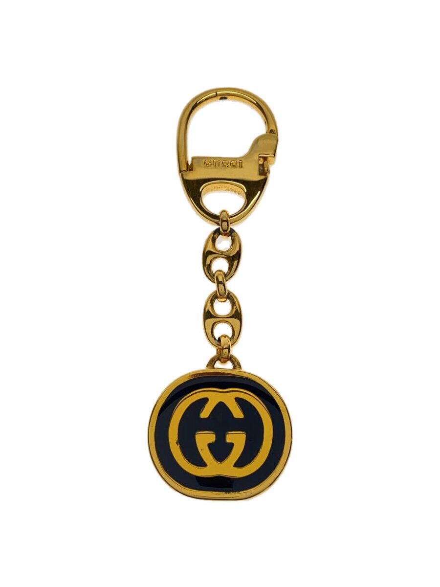 【中古】GUCCI◆アクセサリー/--/GLD/レディース/キーホルダー/インターロッキングG/箱付属【服飾雑貨他】