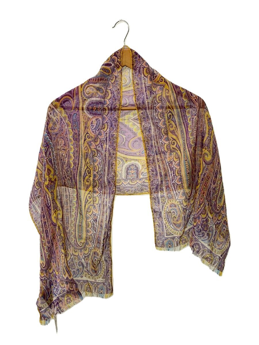 【中古】ETRO◆ストール/シルク/マルチカラー/総柄/レディース/201-10660-5698【服飾雑貨他】