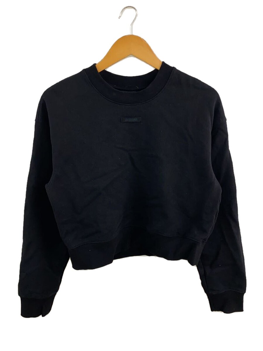 JACQUEMUS◆スウェット/S/コットン/BLK/241js163/Le sweatshirt Gros GrainLe sweatsh