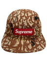 【中古】Supreme◆reed camp cap(2013ss)/FREE/コットン/BRW/総柄/メンズ【服飾雑貨他】