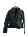 【中古】POLO RALPH LAUREN◆ダブルライダースジャケット/6/牛革/BLK【レディースウェア】(4)
