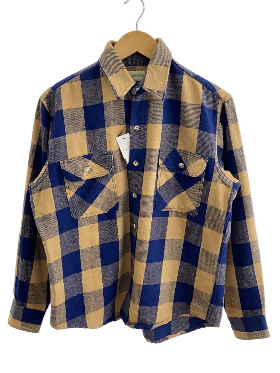 【中古】ST JOHN’S BAY◆長袖シャツ/M/コットン/マルチカラー/オンブレCK【メンズウェア】