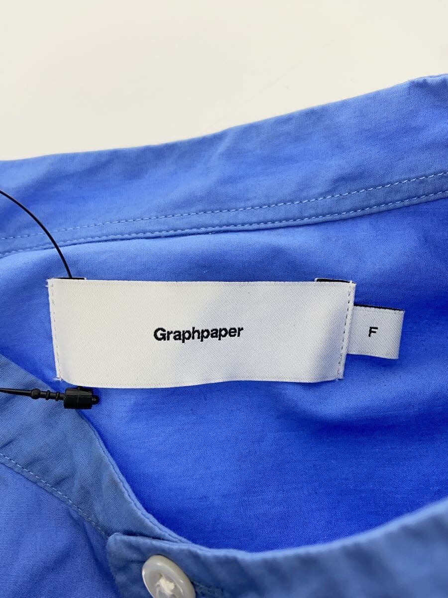 【中古】Graphpaper◆長袖シャツ/FREE/コットン/BLU/無地/GM222-50033B//【メンズウェア】