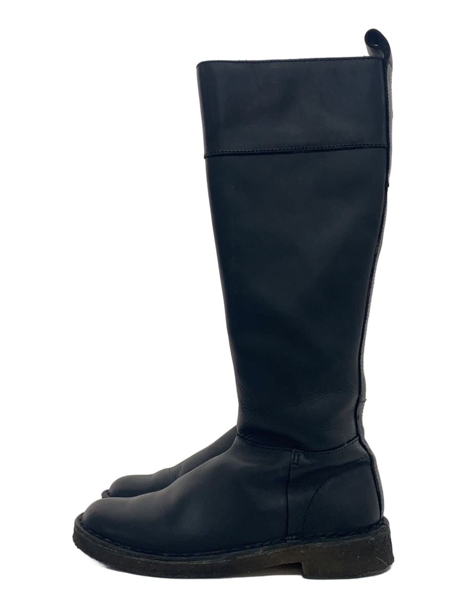 【中古】Clarks◆DESERT RIDER/ロングブーツ/UK4.5/BLK/0606500629【シューズ】