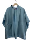 【中古】ASTRAET◆ポンチョ/ウール/ブルー/5425-199-0185-2300/21AW/フーデッドポンチョ【レディースウェア】