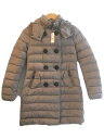 【中古】MONCLER◆ロングダウンジャケット/0/ナイロン/ブラウン【レディースウェア】の商品画像