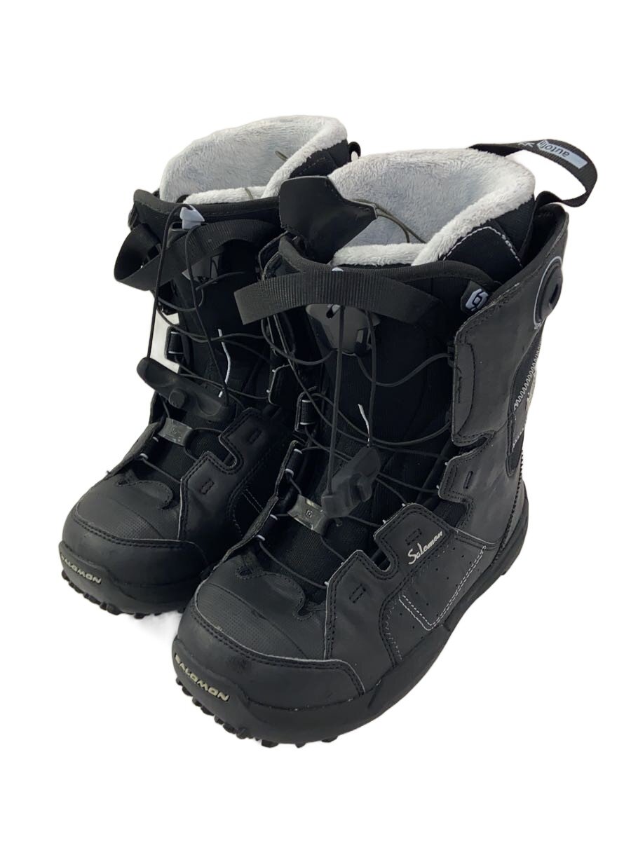 【中古】salomon◆スノーボードブーツ/23cm/クイックレーシング/BLK/433800【スポーツ】