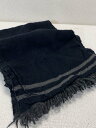 【中古】GUCCI◆マフラー/ウール/BLK/無地/メンズ【服飾雑貨他】