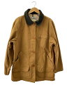 【中古】L.L.Bean◆80s USA製 裏地総柄 ダック ハンティングジャケット/L/コットン/キャメル【レディースウェア】