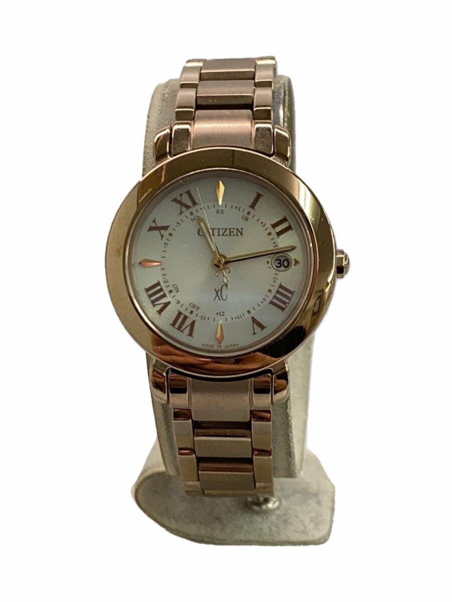 【中古】CITIZEN◆クォーツ腕時計/アナログ/ステンレス/WHT/GLD/h060-t025692【服飾雑貨他】