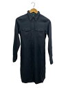 【中古】LAUREN RALPH LAUREN◆シャツワンピース/--/コットン/BLK//【レディースウェア】(4)