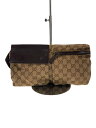 【中古】GUCCI◆ウエストバッグ_GGキャンバス/キャンバス/BRW【バッグ】