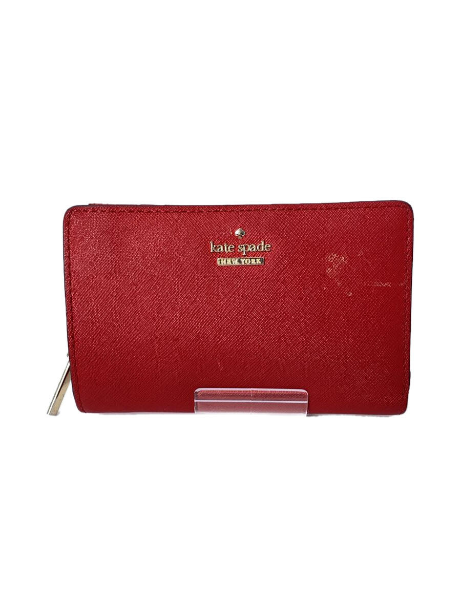 【中古】kate spade new york◆財布/ポリエステル/BRD/無地/レディース【服飾雑貨他】