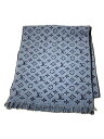 【中古】LOUIS VUITTON◆エシャルプクラシック_モノグラム_NVY/ウール/NVY/総柄/メンズ//【服飾雑貨他】