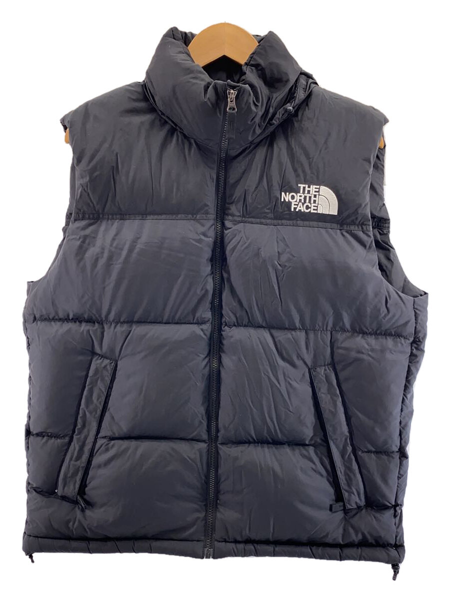 【中古】THE NORTH FACE◆NUPTSE VEST_ヌプシベスト/L/ナイロン/BLK【メンズウェア】