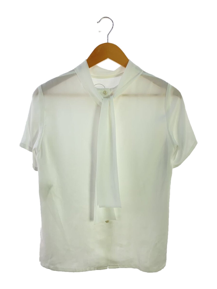 【中古】noir kei ninomiya◆半袖ブラウス/XS/ポリエステル/WHT/無地/3A-B011【レディースウェア】