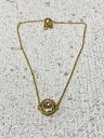 【中古】COACH◆ブレスレット/--/GLD/レディース/COACHロゴサークルセンターピンクストーン【服飾雑貨他】