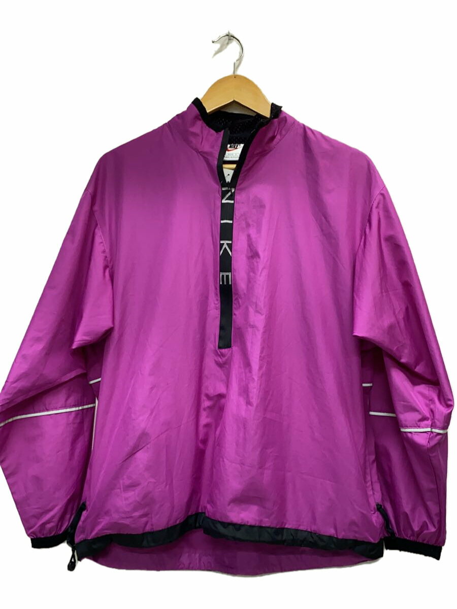 【中古】NIKE◆90s/銀タグ/ハーフジップ/ナイロンジャケット/S/ポリエステル/PUP【レディースウェア】