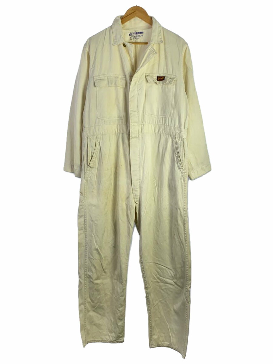 【中古】big smith◆オールインワン/46/コットン/WHT【メンズウェア】