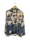 【中古】WACKO MARIA◆長袖シャツ/L/レーヨン/BLK/総柄【メンズウェア】(4)