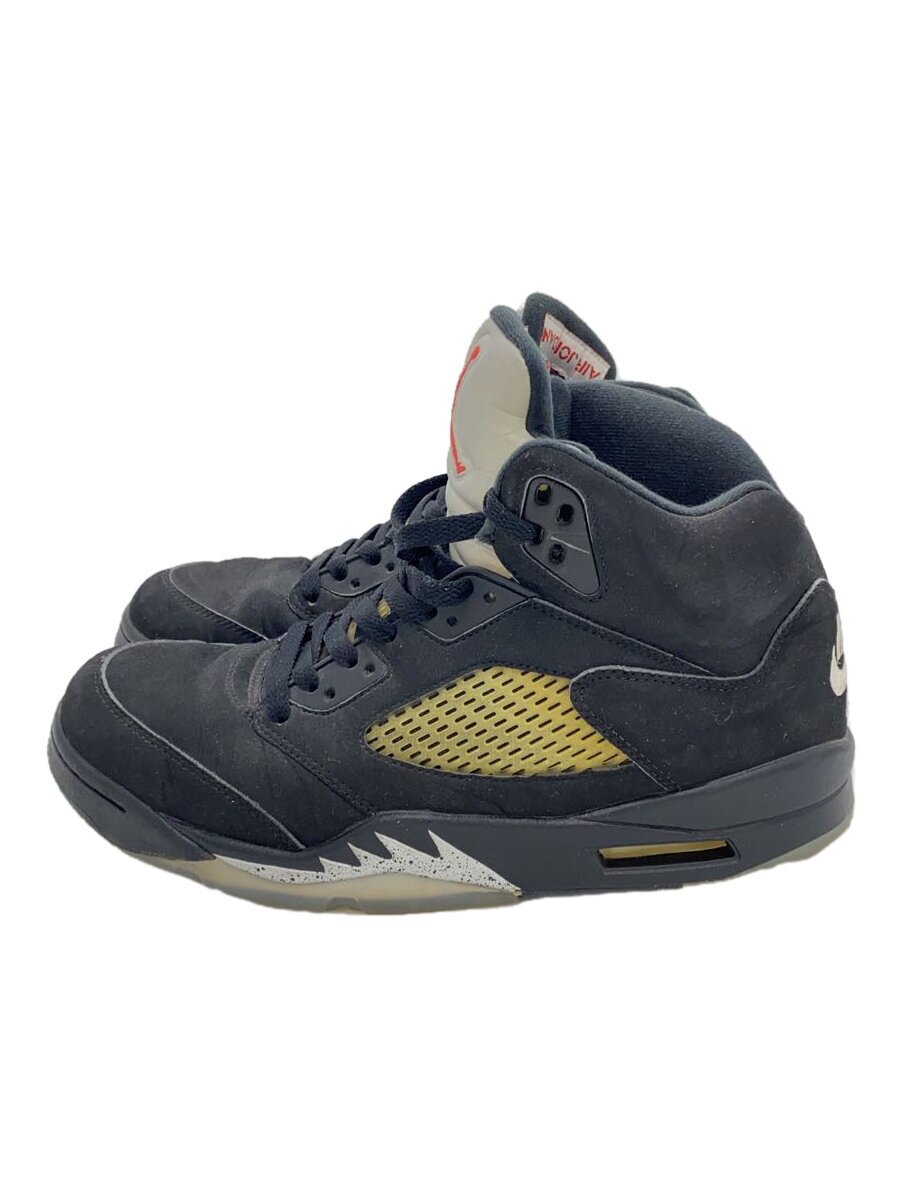 NIKE◆AIR JORDAN 5 RETRO OG/エアジョーダンレトロ/ブラック/845035-003/27.5cm/B
