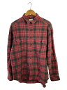 【中古】GAP◆OLD GAP/90s/白タグ/フランネルシャツ/L/コットン/RED/チェック/114908-01-1//【メンズウェア】