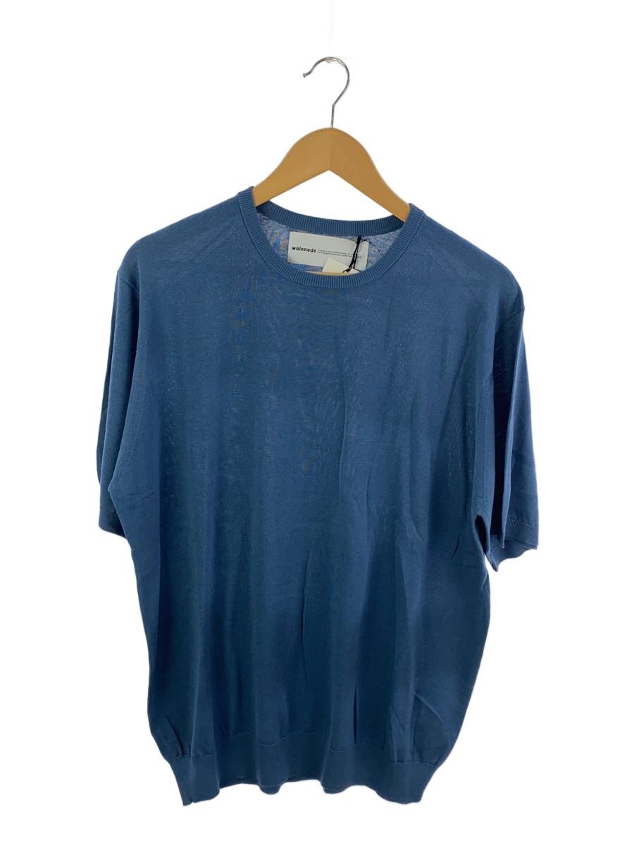 walenode◆WASHABLE SILK HALF TEE/2/シルク/BLU/wn24-16ss160-kw