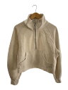 【中古】lululemon◆ハーフジップ/スウェット/M/コットン/CRM//【レディースウェア】
