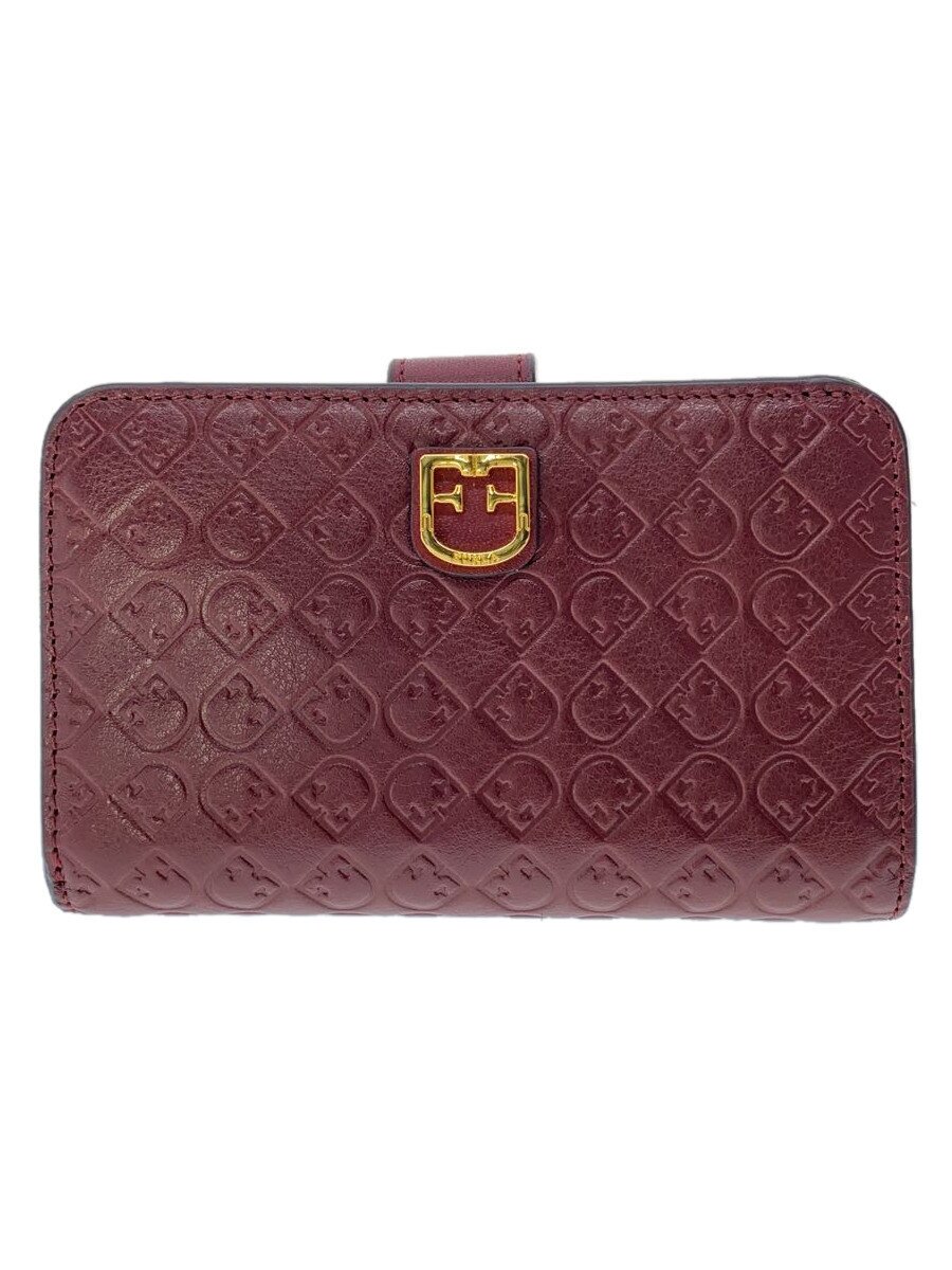 【中古】FURLA◆2つ折り財布/レザー/BRD/総柄/レディース/PCF4【服飾雑貨他】