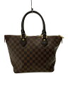 【中古】LOUIS VUITTON◆サレヤPM_ダミエ・エベヌ_BRW/PVC/BRW【バッグ】