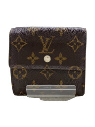 【中古】LOUIS VUITTON◆2つ折り財布/キャンバス/BRW/総柄/メンズ/M61654【服飾雑貨他】