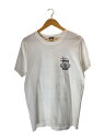 【中古】STUSSY◆ONE WORLD TEE/Tシャツ/M/コットン/ホワイト【メンズウェア】