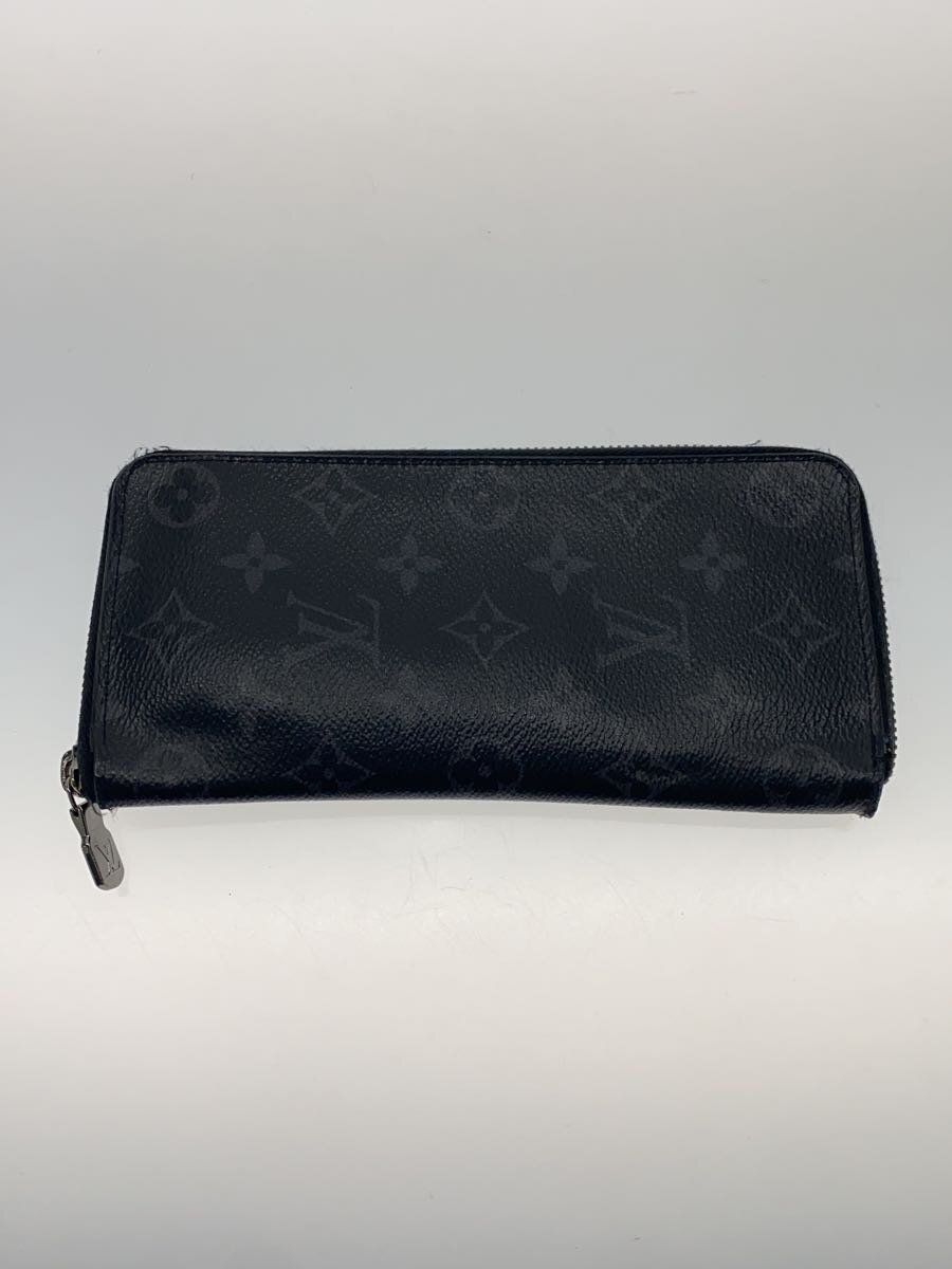 【中古】LOUIS VUITTON◆ジッピー・ウォレット・ヴェルティカル_モノグラム・エクリプス_BLK/PVC/BLK/メンズ【服飾雑貨他】
