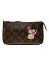 【中古】LOUIS VUITTON◆ポシェット・アクセソワール_モノグラム・パンダ_BRW/PVC/BRW【バッグ】