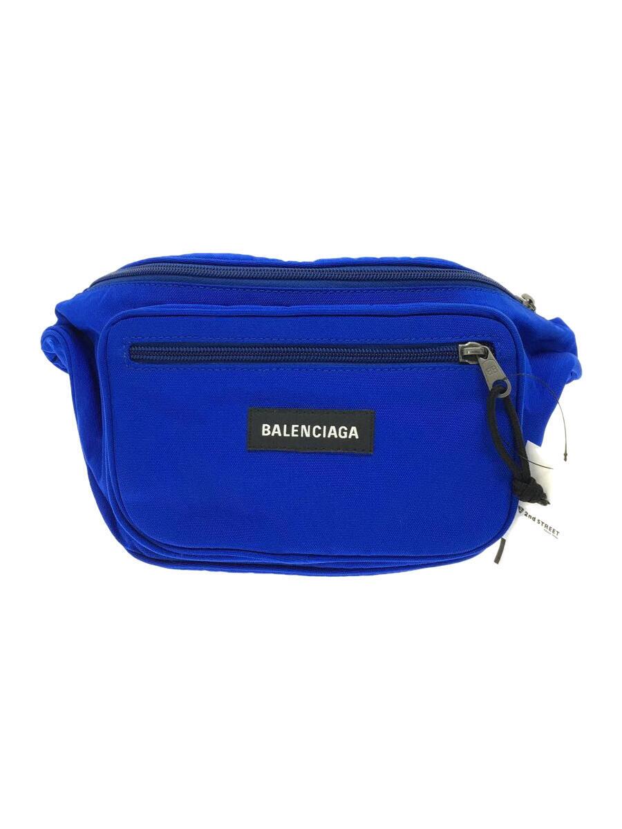 【中古】BALENCIAGA◆ウエストバッグ/--/BLU/無地/4823899TY45【バッグ】