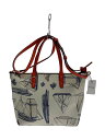 【中古】TORY BURCH◆トートバッグ/PVC/IVO/総柄【バッグ】