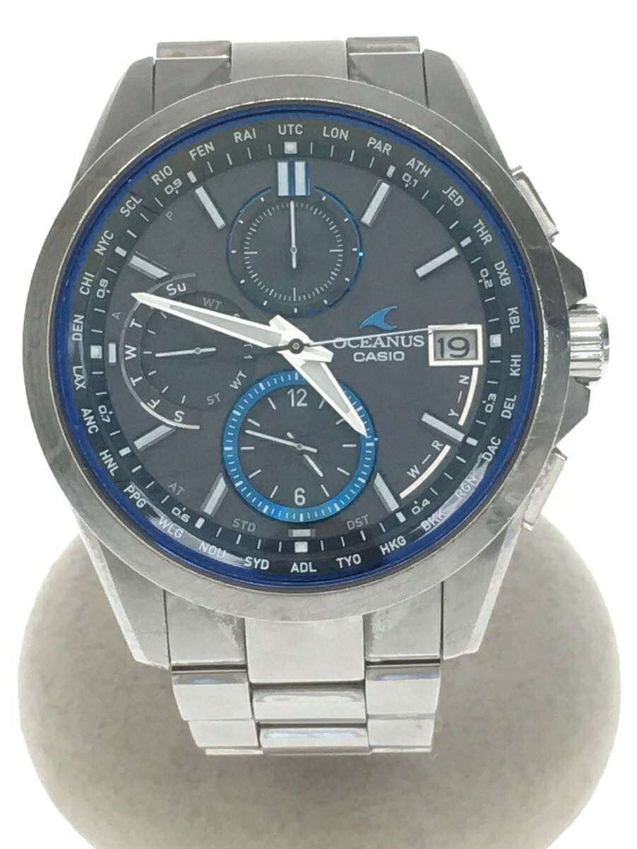 【中古】CASIO◆OCEANUS/ソーラー腕時