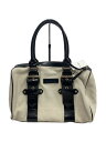 【中古】LONGCHAMP◆ハンドバッグ/ミニボストンバッグ/キャンバス/WHT【バッグ】