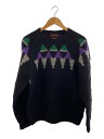 【中古】CHAPS RALPH LAUREN◆ニット・セーター(薄手)/M/ウール/BLK/無地【メンズウェア】(4)