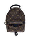 【中古】LOUIS VUITTON◆パームスプリングス・バックパックMINI_モノグラム・マカサー_BRW/PVC/BRW//【バッグ】